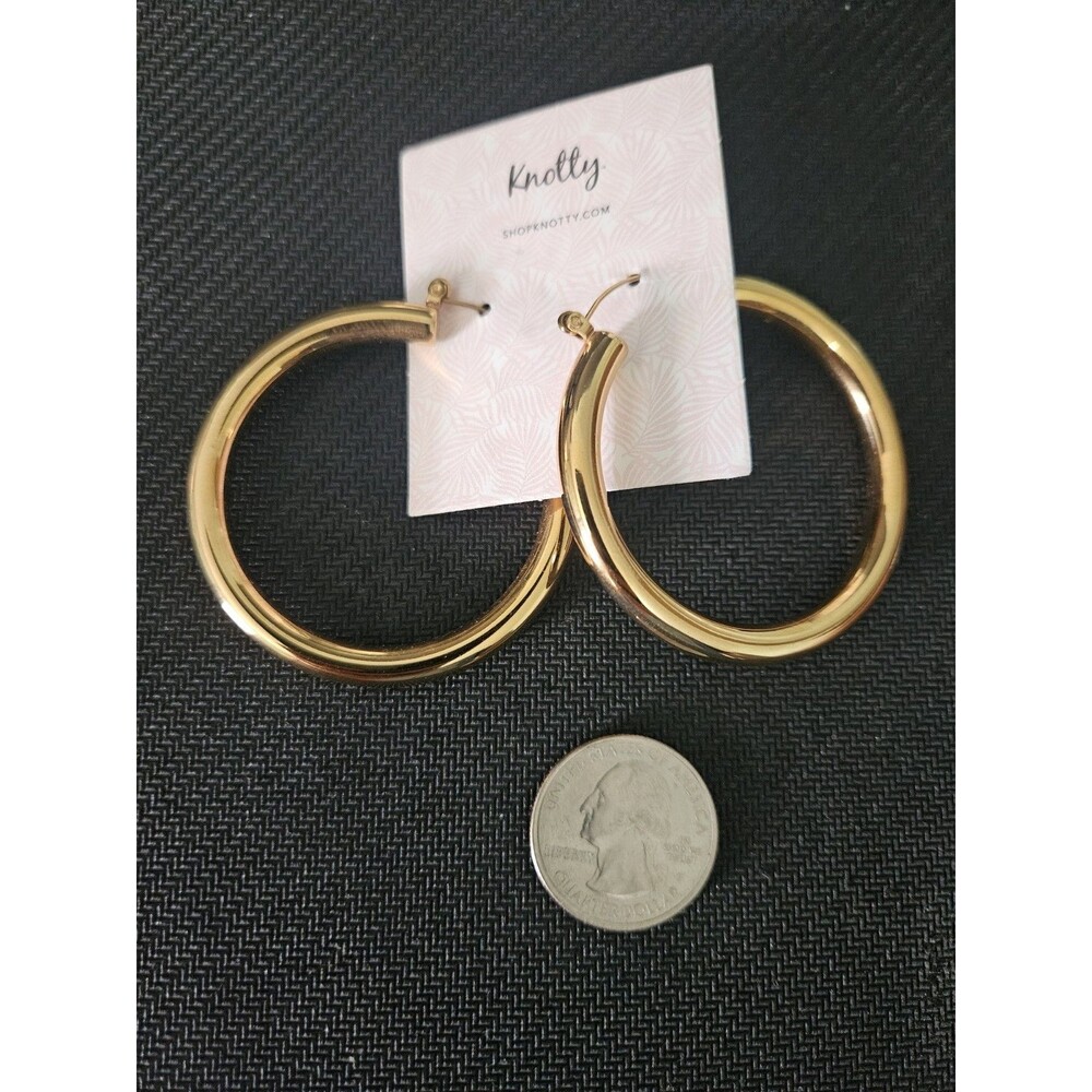 Gold Hoop Earrings โ Classic Gold Tone Hoops